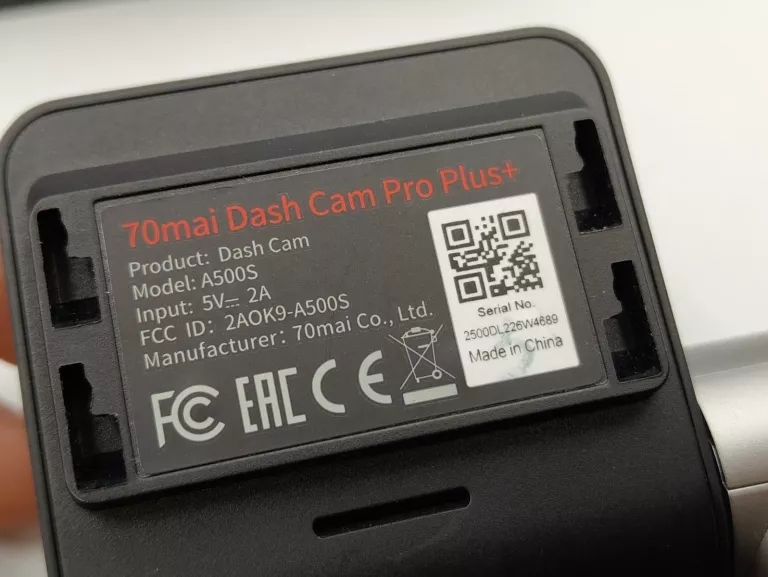 KAMERA SAMOCHODOWA 70MAI A500S DASH CAM PRO PLUS+ + RC06 BEZ KABLI