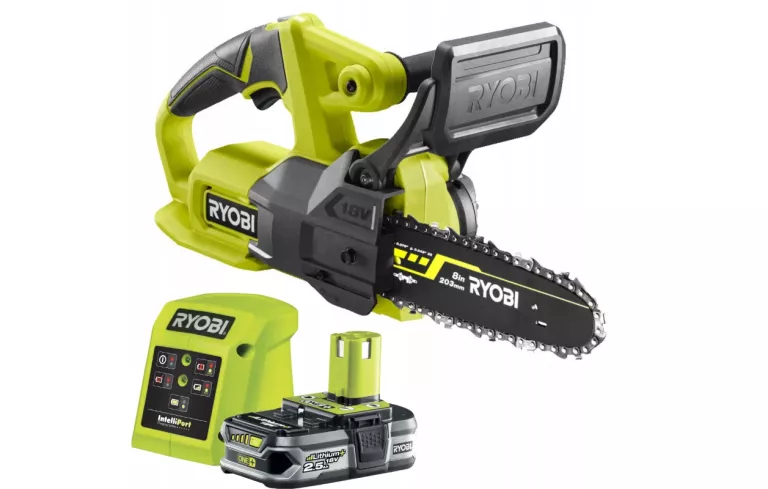 RYOBI GAŁĘZIÓWKA PIŁA ŁAŃCUCHOWA GAŁĘZI 18V +2,5AH AKUMULATOR RY18CS20A-12