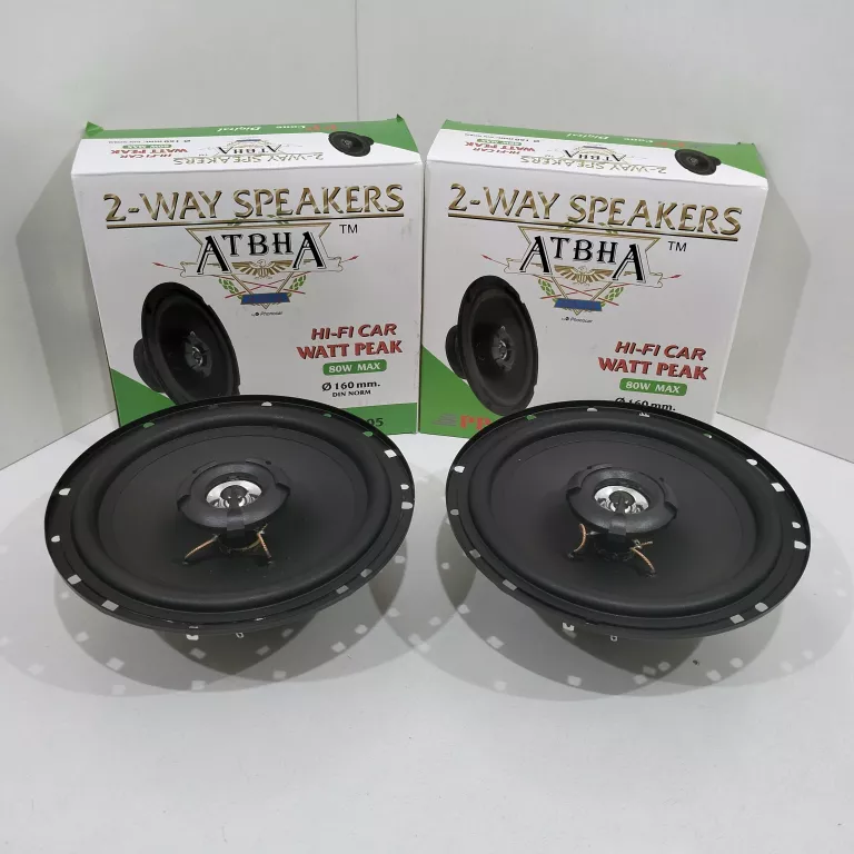 GŁOŚNIKI SAMOCHODOWE ATBHA 80W 160MM 2SZT