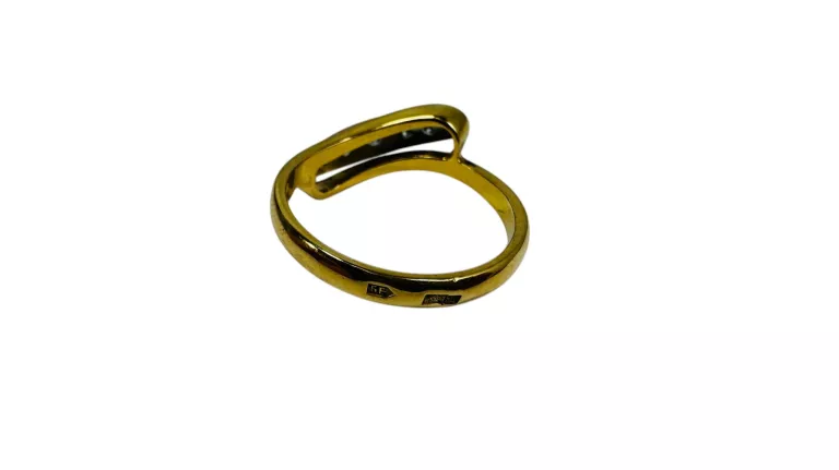 ZŁOTY PIERŚCIONEK BRYLANTY PRÓBA 750 4,29G 0,21CT R.16