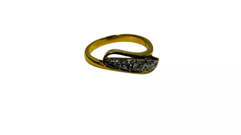 ZŁOTY PIERŚCIONEK BRYLANTY PRÓBA 750 4,29G 0,21CT R.16