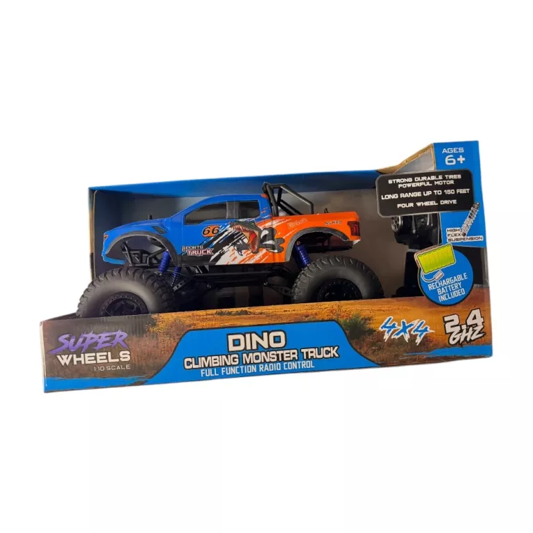 SUPER WHEELS 1:10 DINO CLIMBING MONSTER TRUCK STEROWANY RADIOWO N0WY!