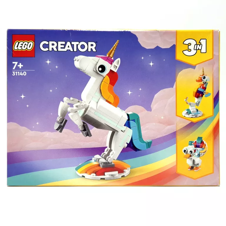 KLOCKI LEGO CREATOR 3W1 31140 MAGICZNY JEDNOROŻEC KONIK MORSKI PAW