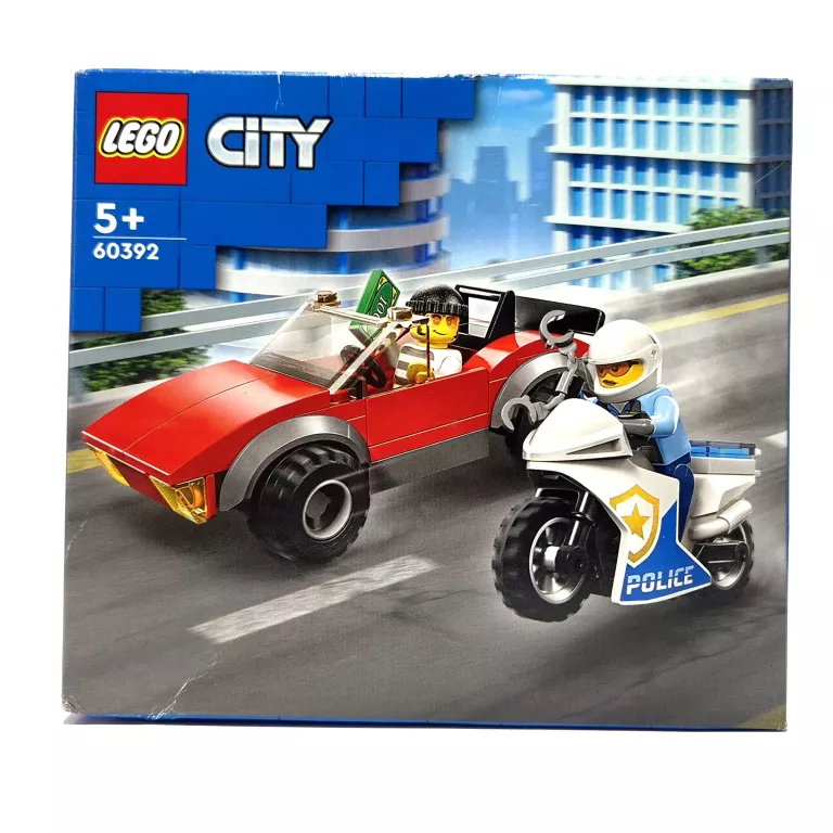 KLOCKI LEGO CITY 60392 MOTOCYKL POLICYJNY - POŚCIG