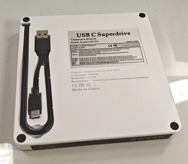 ZEWNĘTRZNY NAPĘD BLU RAY DVD NAGRYWARKA USB 3.0 I TYPE-C SD/TF