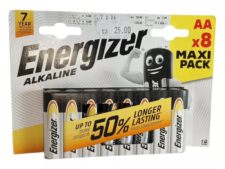 BATERIE ALKALICZNE ENERGIZER ALKALINE POWER LR6 R6 AA 1,5V 8 SZTUK