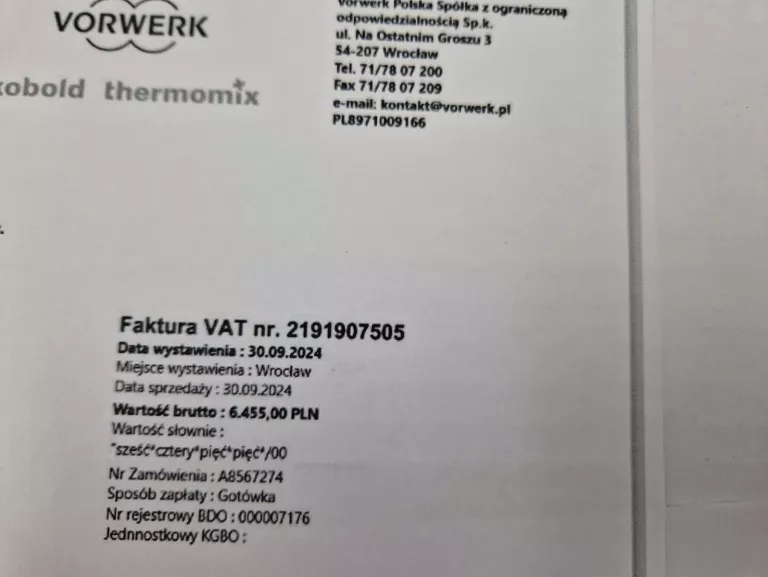 VORWERK THERMOMIX TM6 KOMPLET GWARANCJA + KSIĄŻKA PROSTE POMYSŁY
