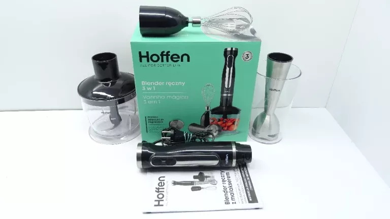 BLENDER RĘCZNY HOFFEN 3W1 HB-4237 PEŁNY ZESTAW