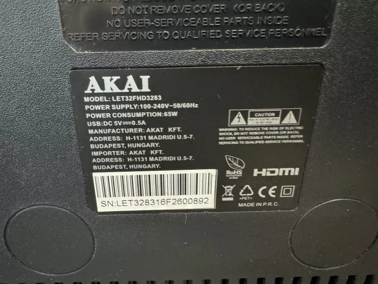 TELEWIZOR AKAI LET32FHD3283 + PILOT