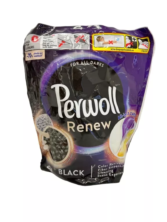 PERWOLL RENEW CAPS BLACK ALL IN 1 KAPSUŁKI DO PRANIA CZARNEGO 42 SZT.