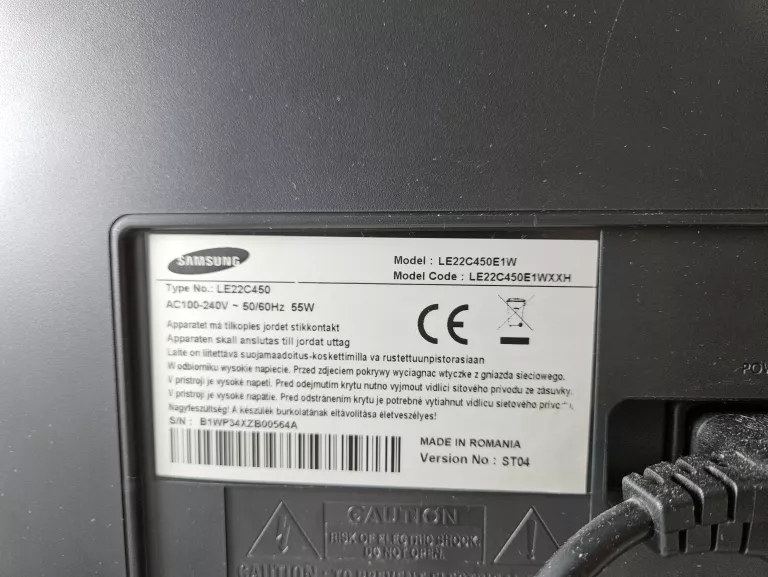 TELEWIZOR SAMSUNG LE22B450 + PILOT