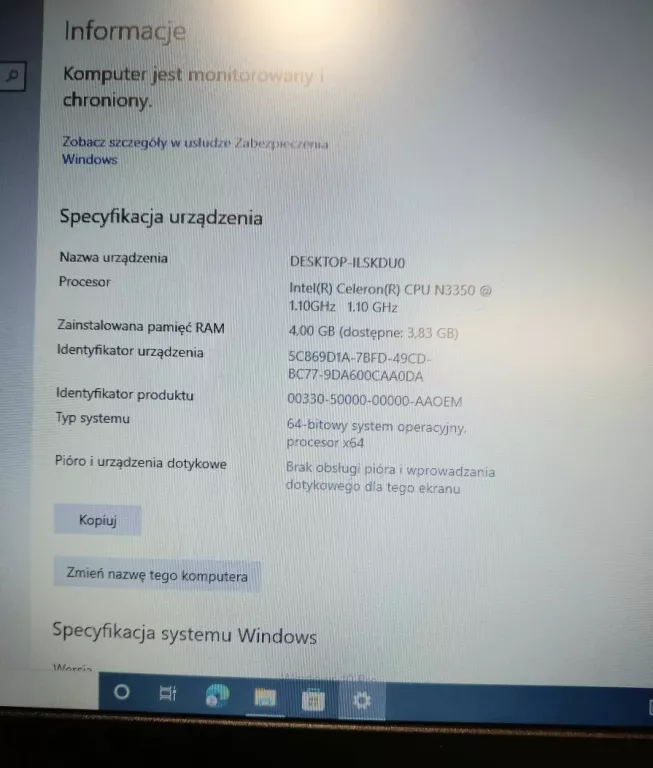 LAPTOP LENOVO IDEAPAD 120S-11IAP N3350 4GB RAM 32GB