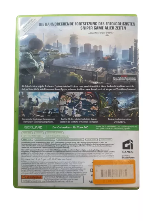 GRA XBOX360 SNIPER GHOST WARRIOR 2