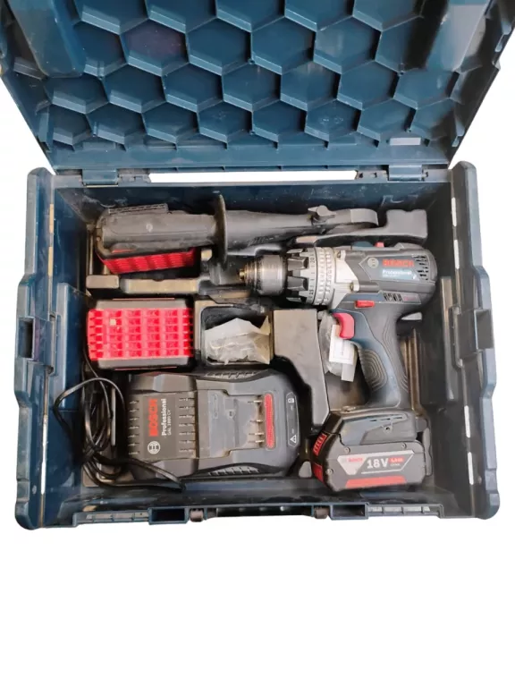 WIERTARKO-WKRĘTARKA BOSCH Z UDAREM GSB 18V-EC 2*5.0AH L-CASE