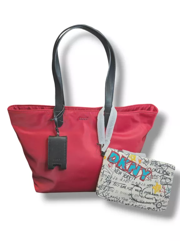 DUŻA CZERWONA TORBA TOREBKA DKNY ASHLEE 3W1 / Z METKĄ