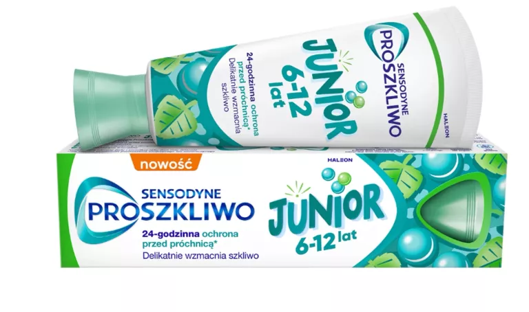 SENSODYNE PROSZKLIWO JUNIOR PASTA DO ZĘBÓW Z FLUORKIEM 75 ML 6-12LAT 50545