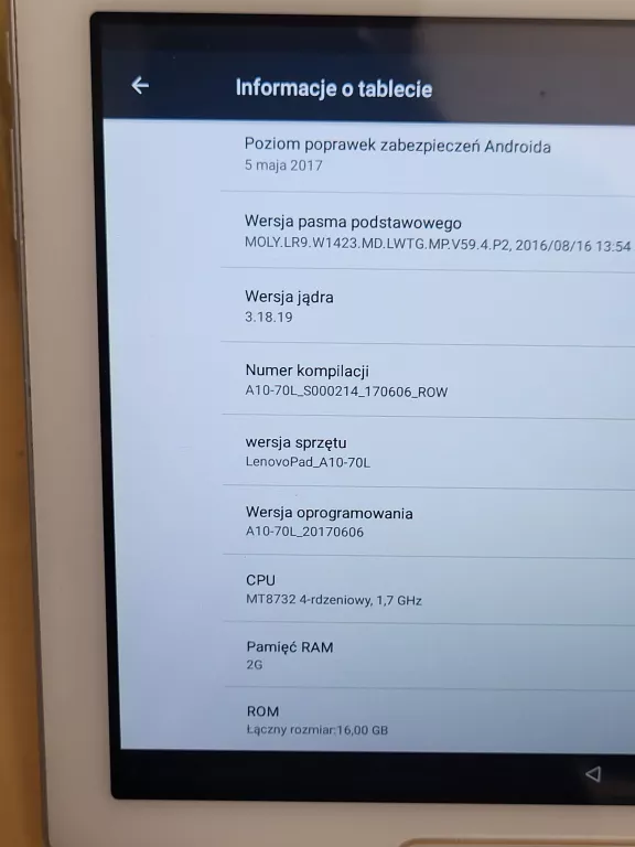 TABLET LENOVO TAB 2 A10-70