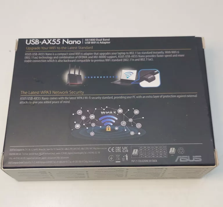 ASUS KARTA SIECIOWA USB USB-AX55 NANO WIFI 6 AX1800