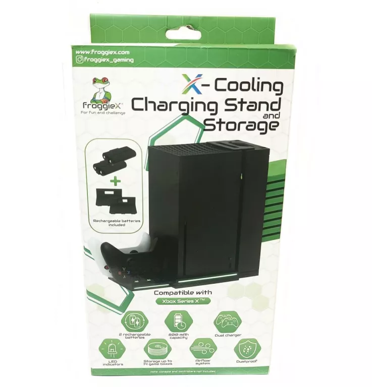PODSTAWKA CHŁODZĄCA ŁADOWARKA STOJAK XBOX SERIES X PODŚWIETLANA FROGGIEX