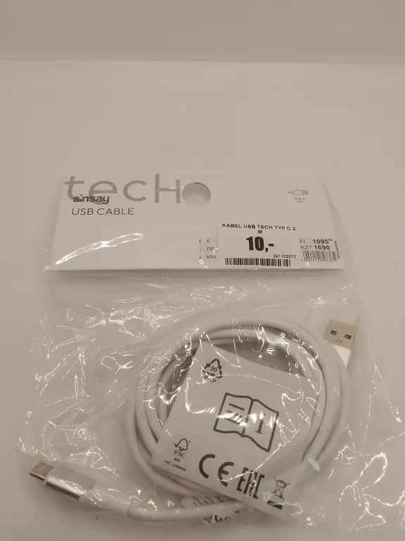 KABEL USB TECH TYP C 2 M