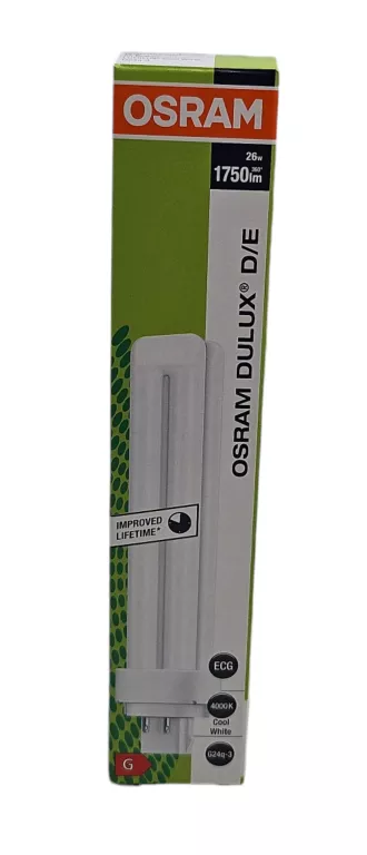 ŚWIETLÓWKA KOMPAKTOWA OSRAM DULUX D/E 26W/840 G24Q-3 26W 4000K 4-PIN