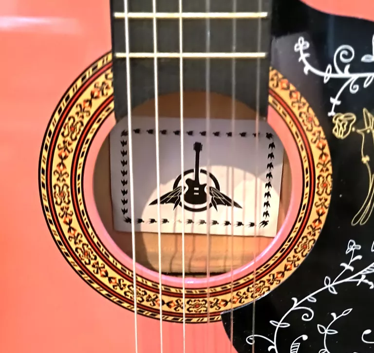 GITARA KLASYCZNA RÓŻOWA POKROWIEC