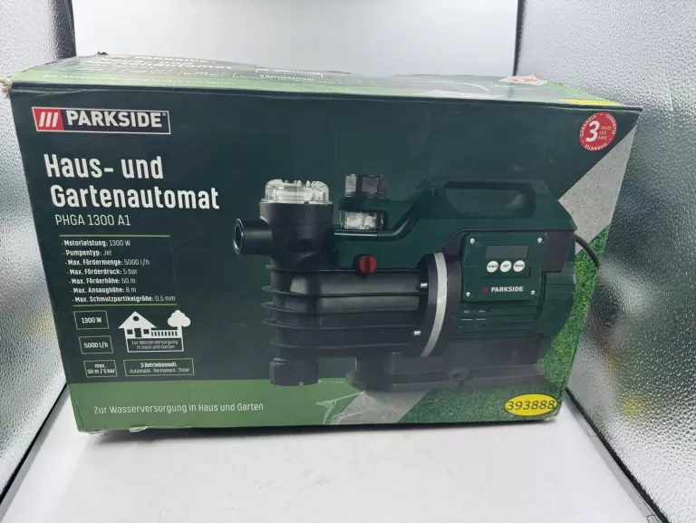 PARKSIDE PHGA 1300 A1 5000 L/H HYDROFOR ELEKTRONICZNY POMPA WODY OGRODOWA