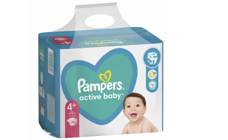 PAMPERS ACTIVE BABY DRY PIELUCHY 4, 9-14KG, 70 SZT