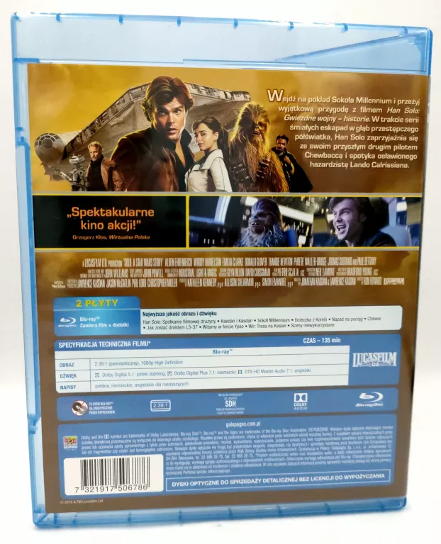 FILM GWIEZDNE WOJNY HAN SOLO BD