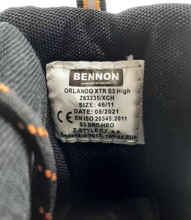 BUTY BENNON ORLANDO XTR S3 ROZM 46 HIGH OCHRONNE