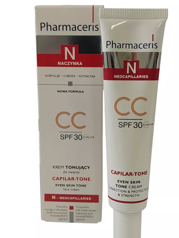 PHARMACERIS N CAPILAR-TONE KREM TONUJĄCY CC SPF 30 SKÓRA NACZYNKOWA 40ML