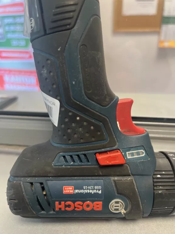 WIERTARKO WKRĘTARKA UDAROWA BOSCH PROFESSIONAL GSB 12V-15 +BATER/USZKODZON