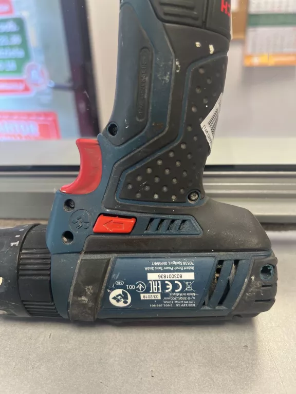 WIERTARKO WKRĘTARKA UDAROWA BOSCH PROFESSIONAL GSB 12V-15 +BATER/USZKODZON