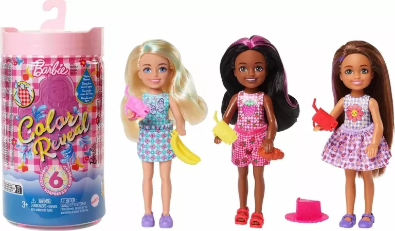 BARBIE HKT81 - LALKI I AKCESORIA CHELSEA, MAŁA LALKA COLOR REVEAL