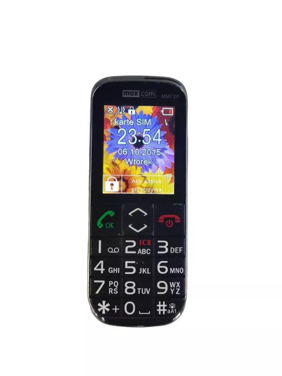TELEFON MAXCOM MM720 + STACJA DOKUJĄCA B/L