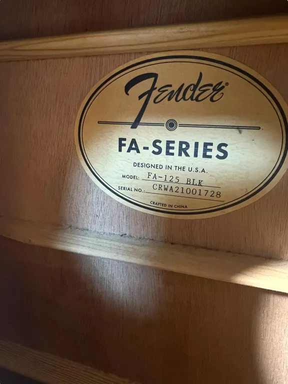 GITARA AKUSTYCZNA FENDER FA-125 BLK