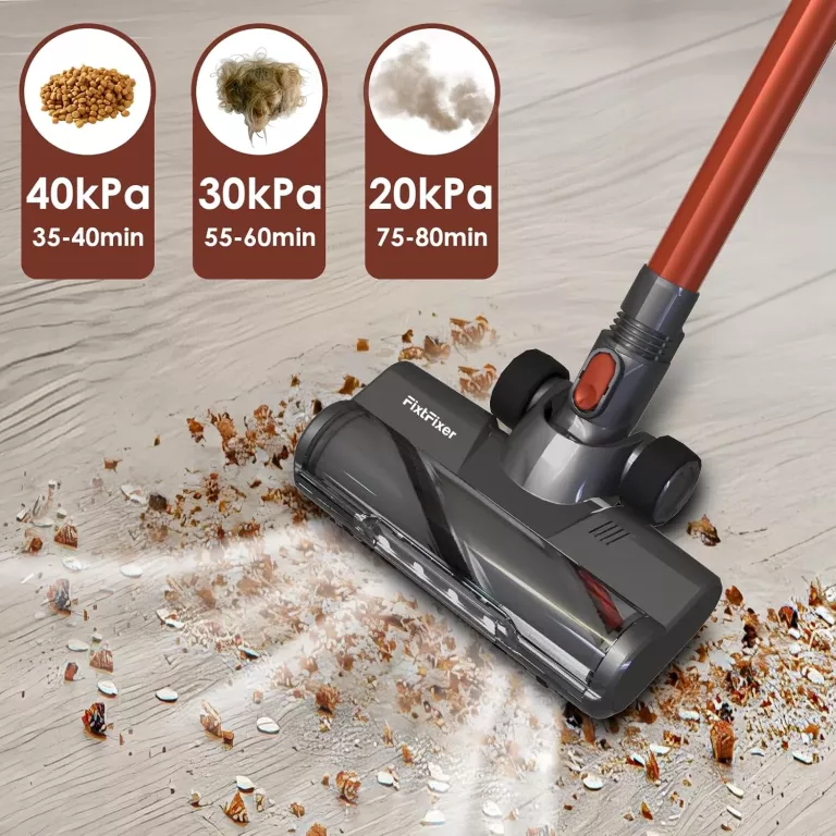 FIXTFIXER BEZPRZEWODOWY ODKURZACZ PIONOWY 500W 3 W 1 CZERWONY