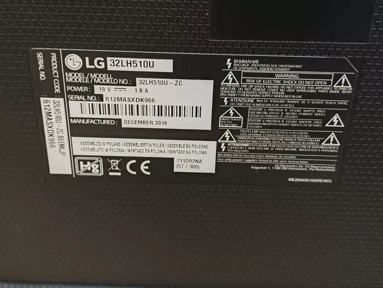 TELEWIZOR LG 32LH510U 32"