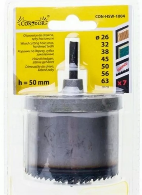 KOMPLET OTWORNIC DO DREWNA CONDOR 26-63MM WYS.50MM