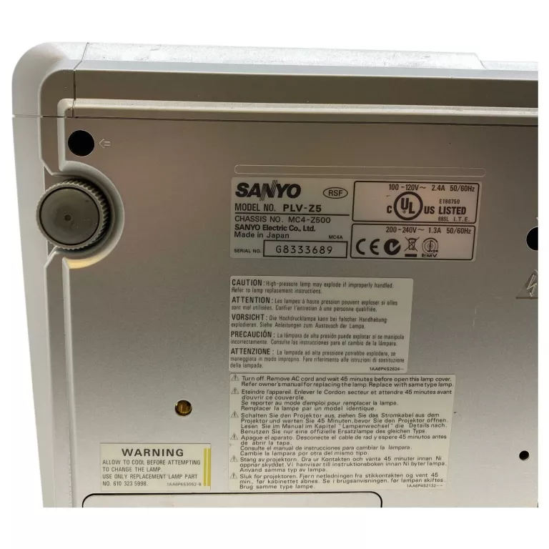 PROJEKTOR SANYO PLV-Z5