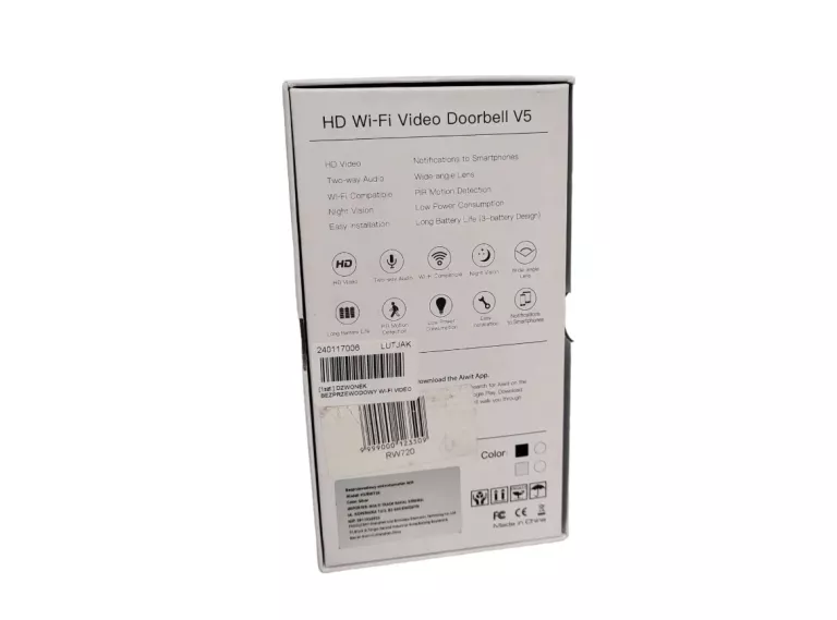 DZWONEK BEZPRZEWODOWY WI-FI VIDEO DOORBELL V5