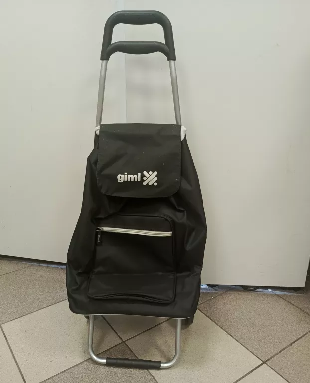 WÓZEK ZAKUPOWY GIMI NA RĄCZCE CZARNY 45 L 30 KG
