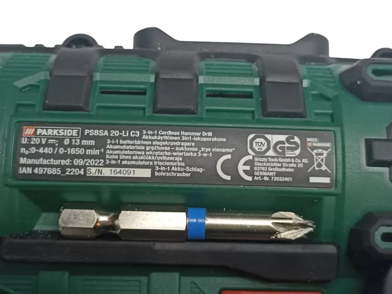 WKRĘTARKA PARKSIDE PSBSA 20-LI C3 + AKUMULATOR 20V