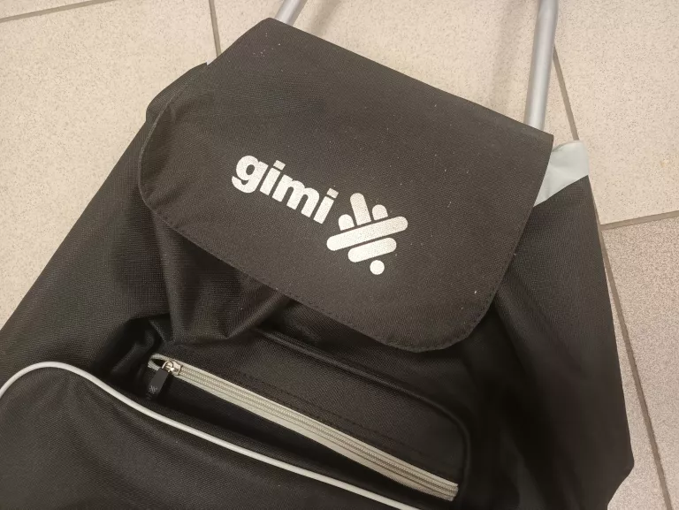 WÓZEK ZAKUPOWY GIMI NA RĄCZCE CZARNY 45 L 30 KG
