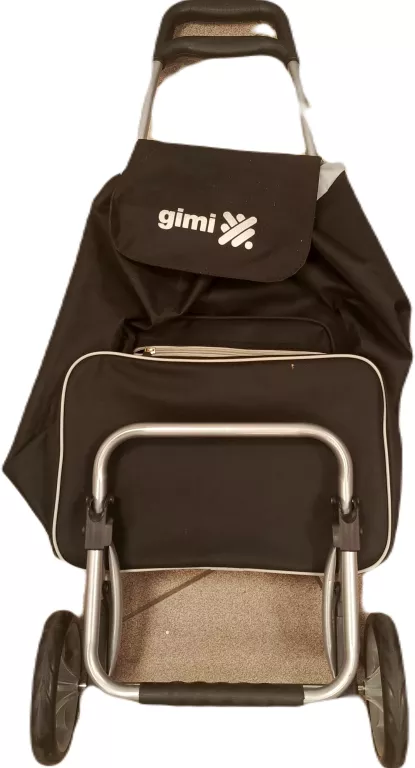 WÓZEK ZAKUPOWY GIMI NA RĄCZCE CZARNY 45 L 30 KG