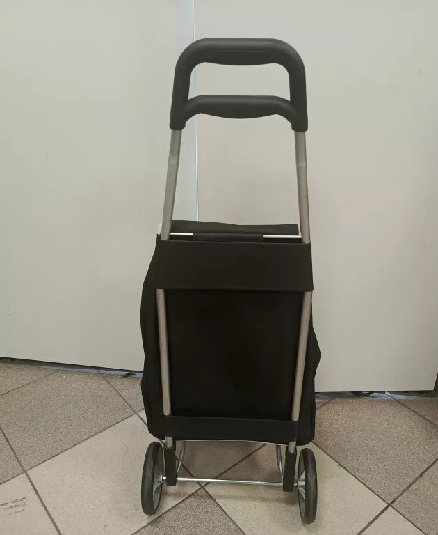 WÓZEK ZAKUPOWY GIMI NA RĄCZCE CZARNY 45 L 30 KG