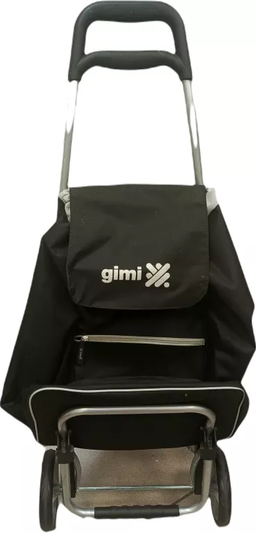 WÓZEK ZAKUPOWY GIMI NA RĄCZCE CZARNY 45 L 30 KG
