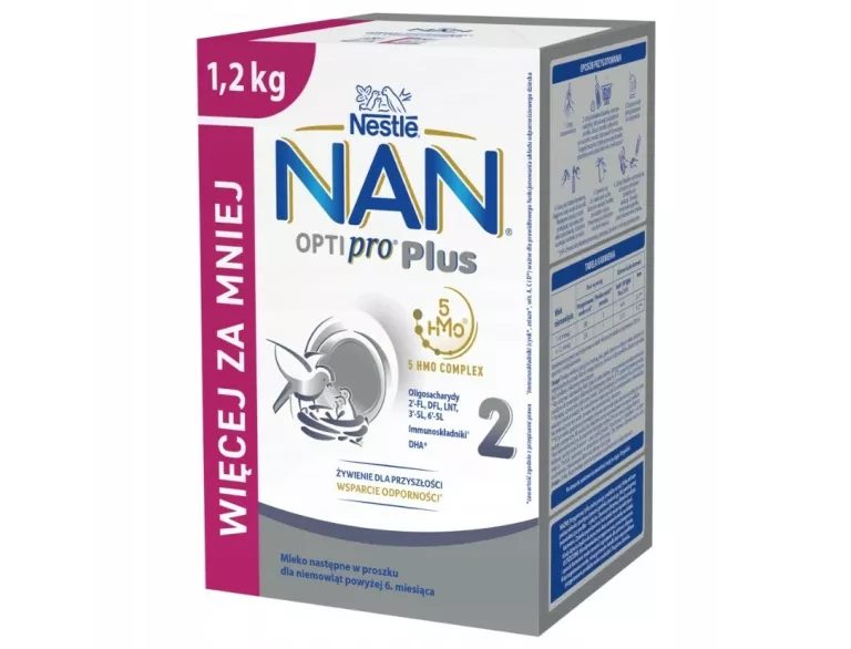 NAN OPTIPRO PLUS 2 MLEKO NASTĘPNE 1,2 KG (2 X 600 G)