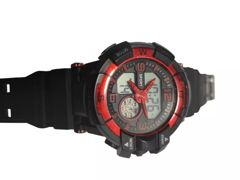 ZEGAREK SPORT CZARNO CZERWONY