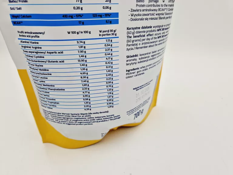 MLEKOVITA WPC 80 INSTANT BIAŁKO SERWATKOWE WANILIA